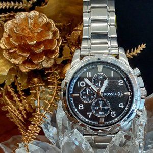 Fossil Men Stainless Steel Chronograph Analog Watch FS4542